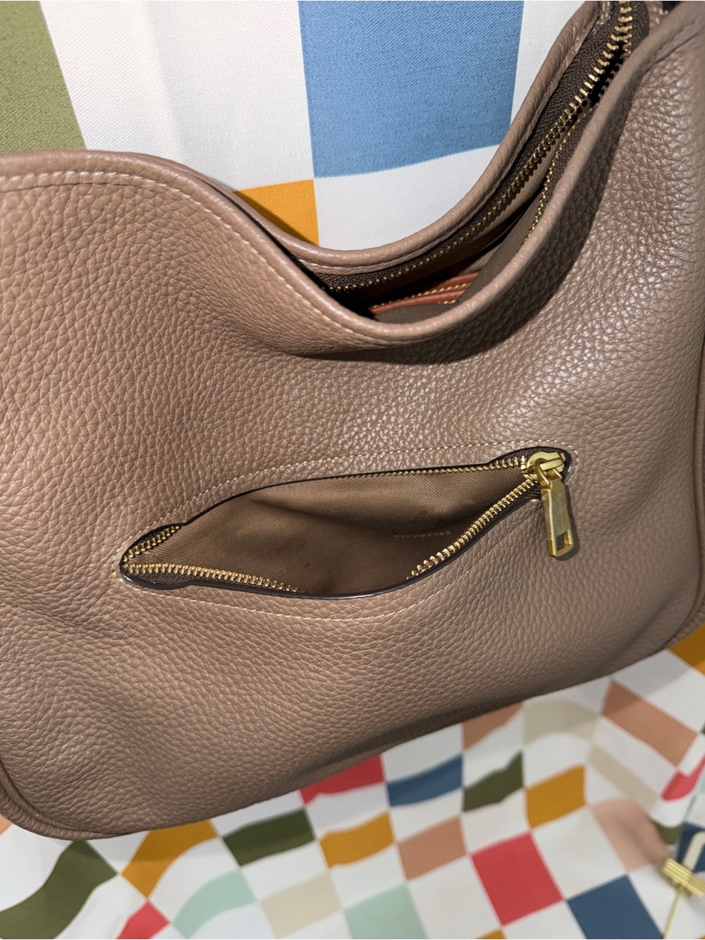 Cary Medium Soft Pebble Leather Shoulder Bag - Picture 6 of 14